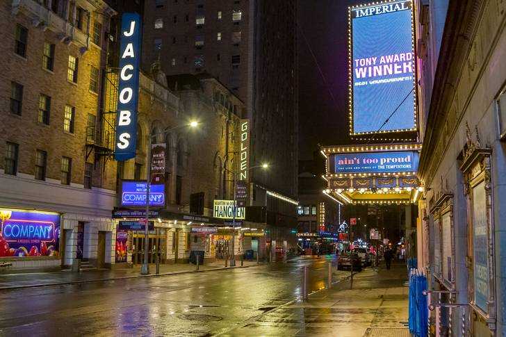 Broadway theater shut down due to Coronavirus, March 12th, 2020, the first night of being shut down